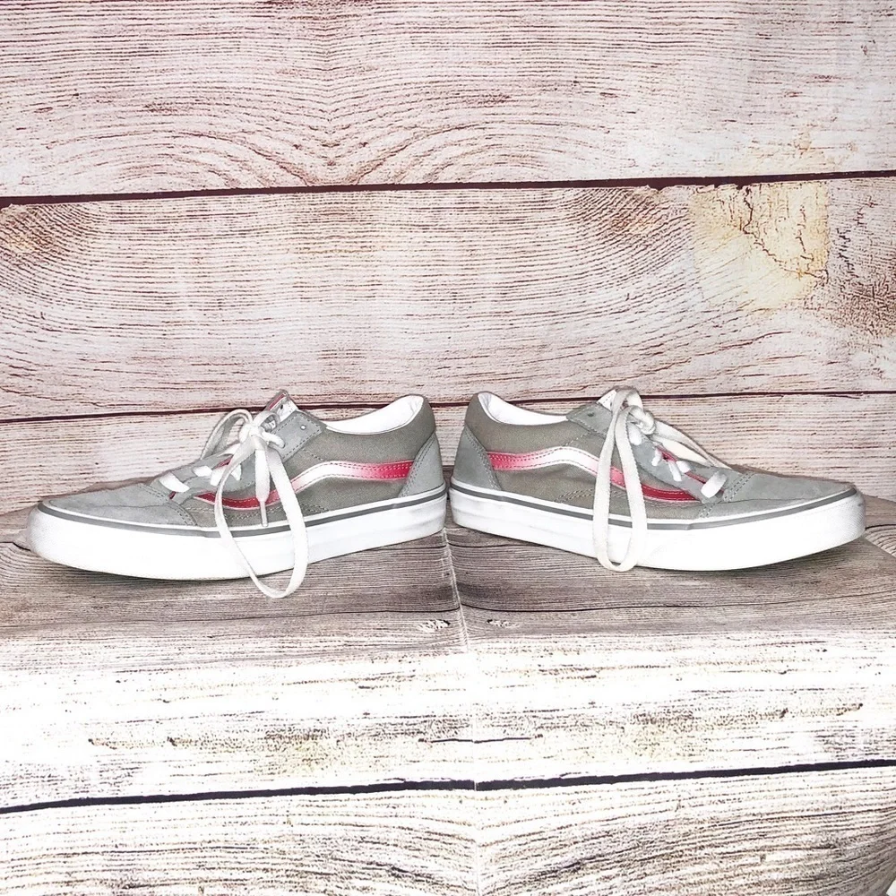 Vans Pink/Gray Old Skool Lace Up Low Top Sneakers Size 5